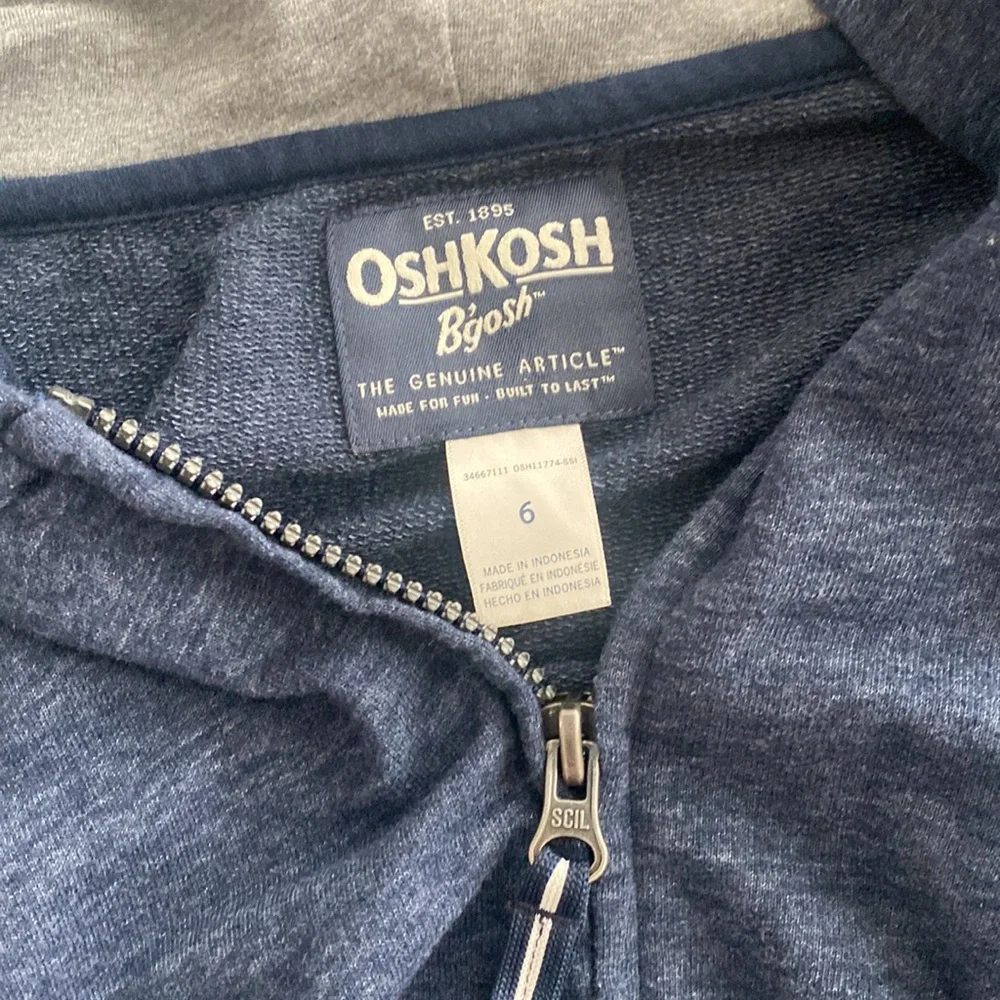 Set of 2 Osh Kosh Boys Jackets Size 6 Green and Navy Zip Up Kids